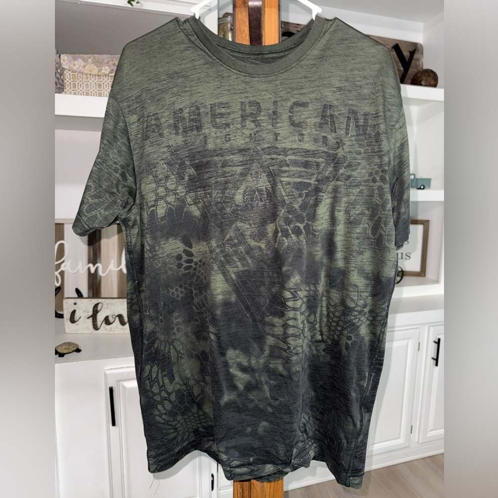 American Fighter Olive and Charcoal Tee